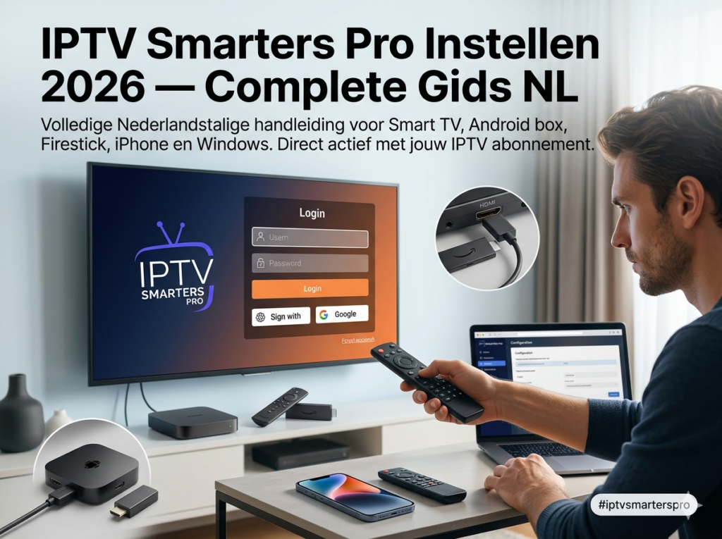 IPTV Smarters Pro instellen — complete handleiding 2026